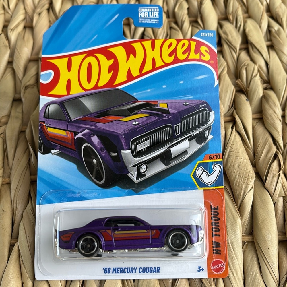 68 Mercury Cougar Hot Wheels 1968 Purple Muscle Car HotWheels 2026 🆕